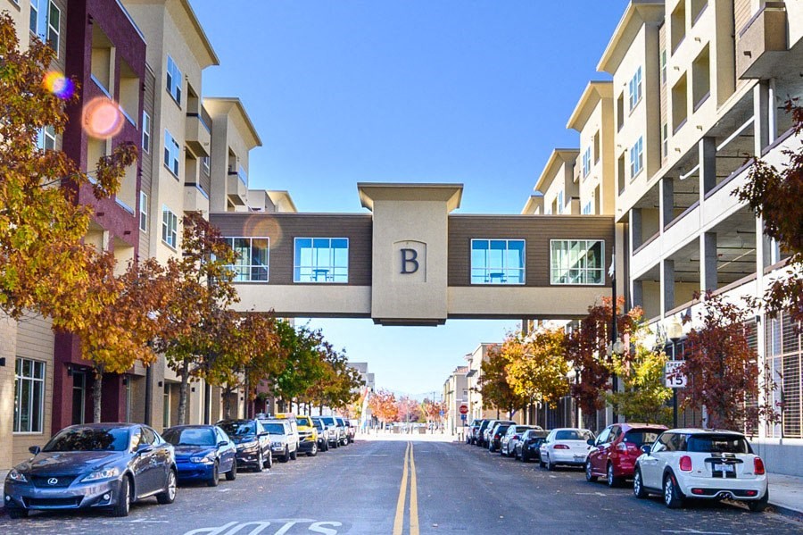 Bridge walkway over the street