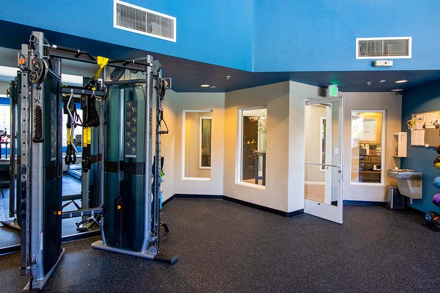Fitness center with strength equipment 