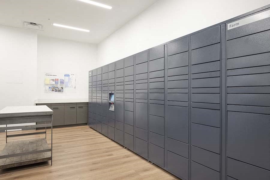 Package receiving room at FARM BY VINTAGE, MILL CREEK, WA 