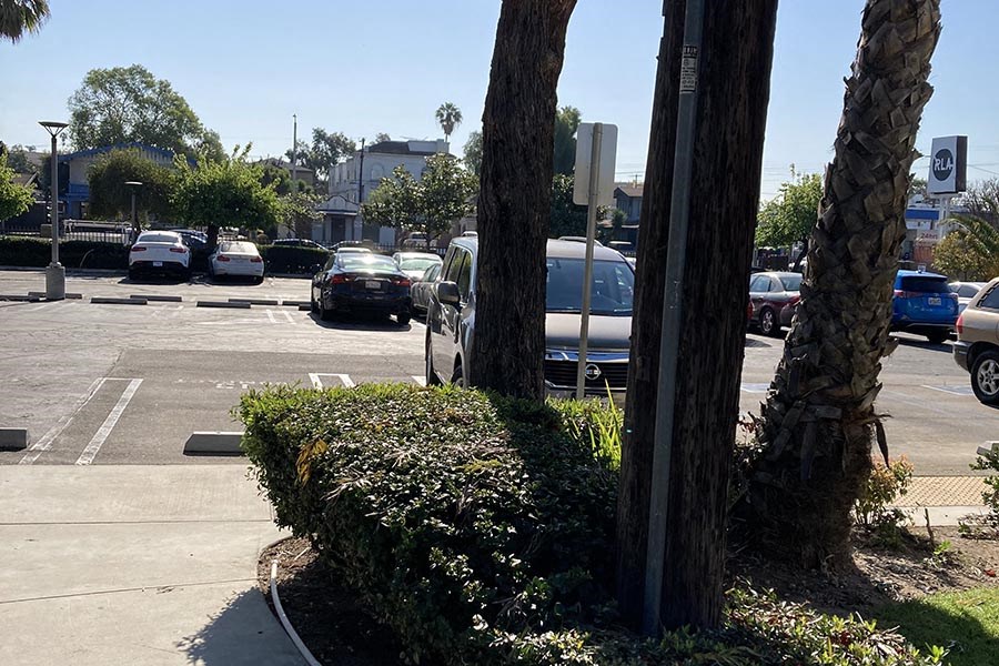 View of parking area