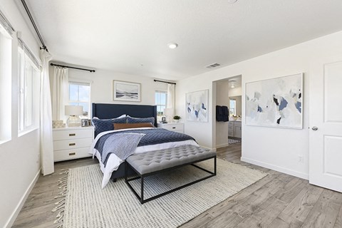 3 BR Apartments in Roseville CA - Isles - Spacious Bedroom with Wood-Style Flooring
