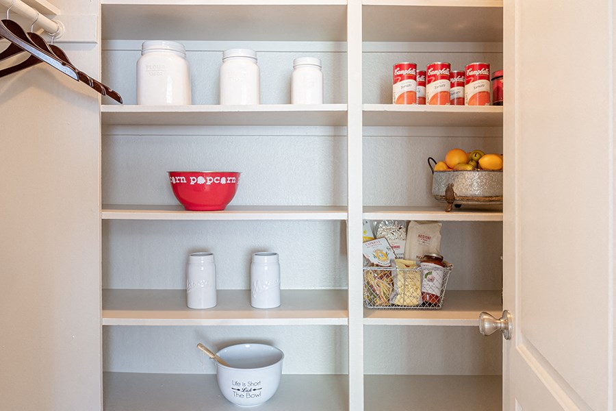 Pantry with shelves 