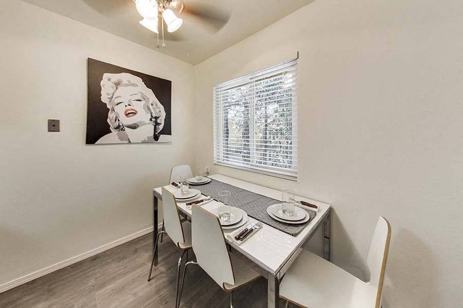 Dining table near window