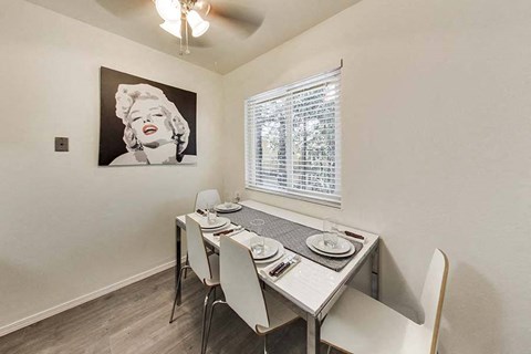 Dining table near window