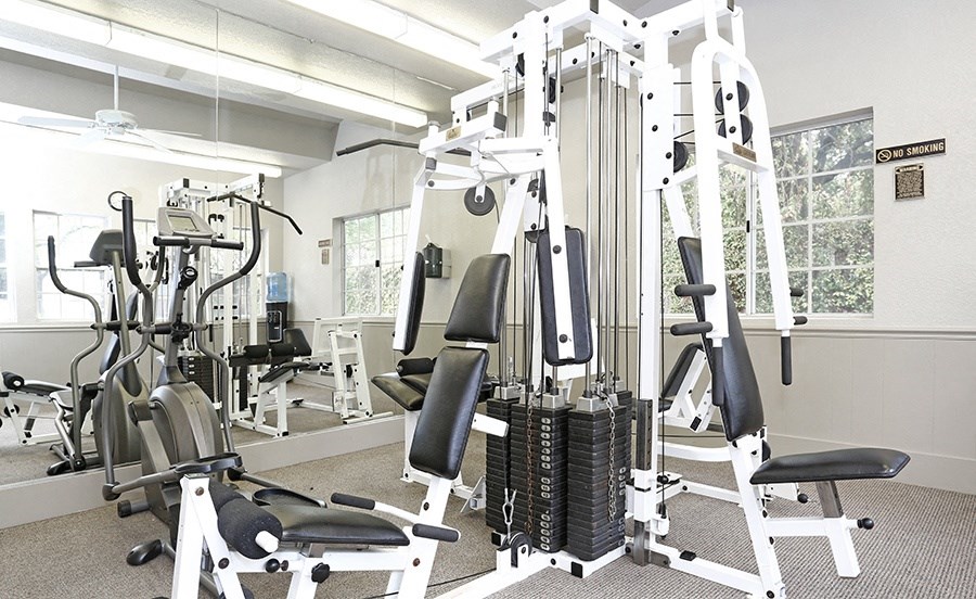 Fitness center with cardio and weight equipment