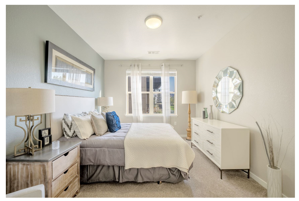 Large furniture fits easily in our spacious primary suite