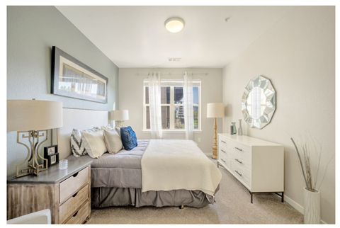 Large furniture fits easily in our spacious primary suite