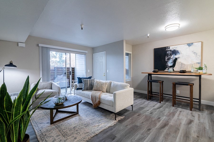 living room near kitchen 
