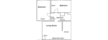 glenwoodgarden2x1 850sqft floor plan