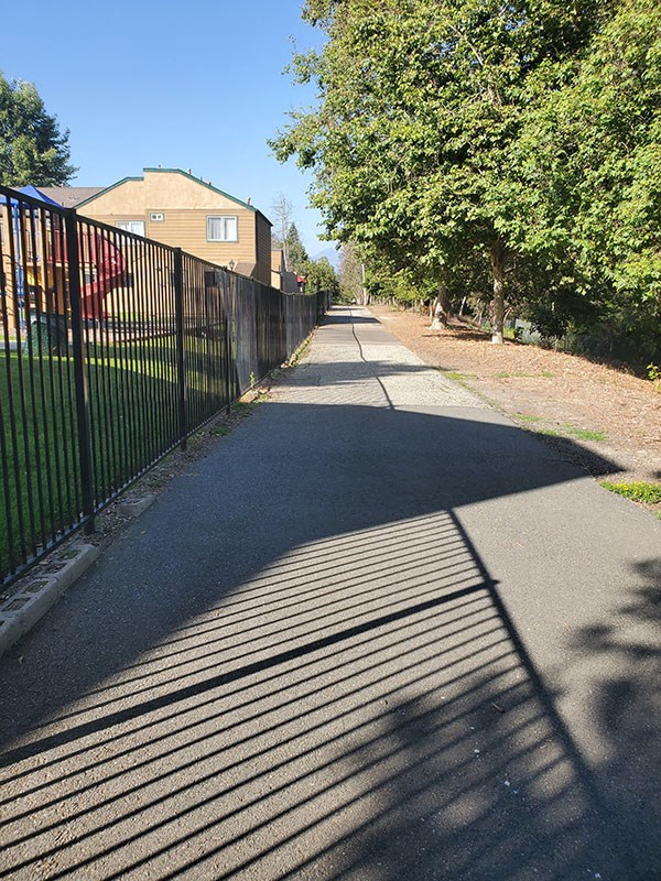 Sidewalk near buildings