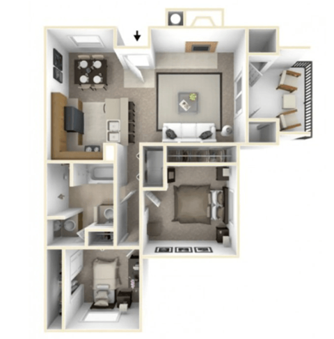 two bedroom floor plan