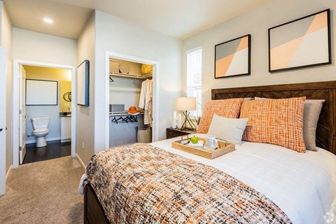One-Bedroom Apartments in Roseville, CA- Harvest at Fiddyment Ranch- Wall-to-Wall Carpeting with Spacious Closet and Attached Bathroom