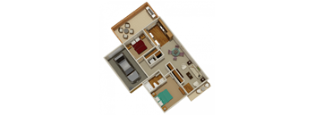two bedroom floor pl