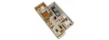 One bedroom floor pl