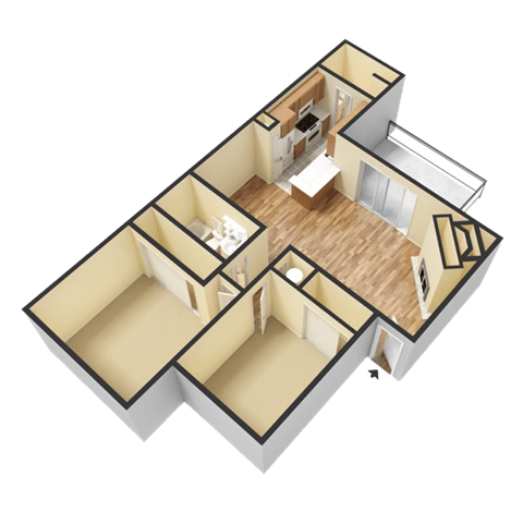 two bedroom floor plan