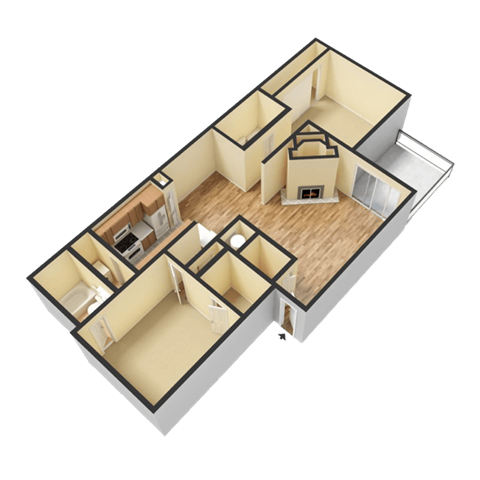 one bedroom floor plan