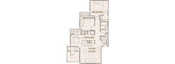 2 Bedroom floor plan  Apartments for rent in Lafayette CO Copper Stone Apts