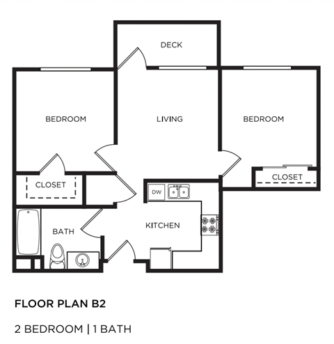 2 bed 1 bath Floor Plan B2 at Vintage at Anacapa Canyon, Camarillo, 93012