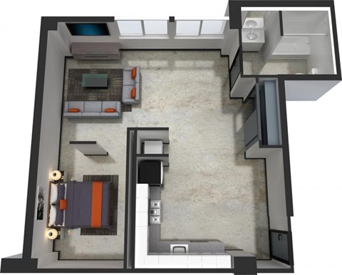 1 bed 1 bath B at LOFT 205 Apartments, Reno, Nevada