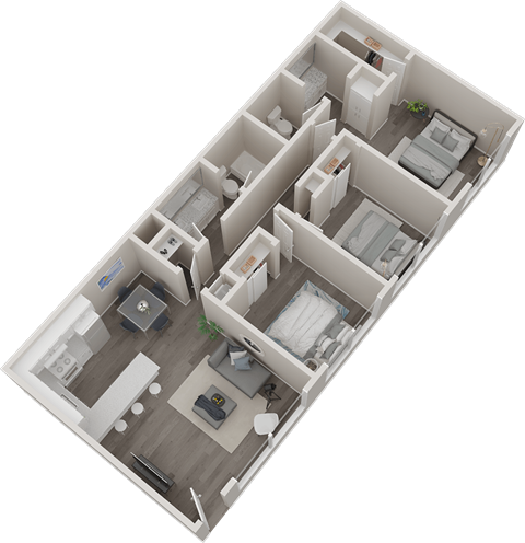 a floor plan of a two bedroom apartment