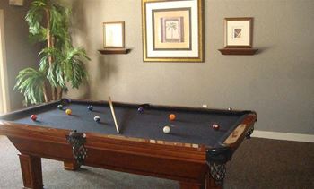 Mission Bay game room with pool table