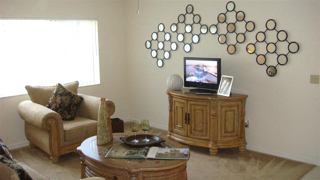Living room couch at Mission Bay Apartments, Rockledge, 32955