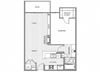 One bedroom floor plan l Apartments for rent in Coronado CA