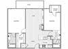 Two bedroom floor plan l Coronado on the Bay Apartments in Coronado CA