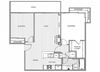 One bedroom floor plan l Apartments for rent in Coronado CA