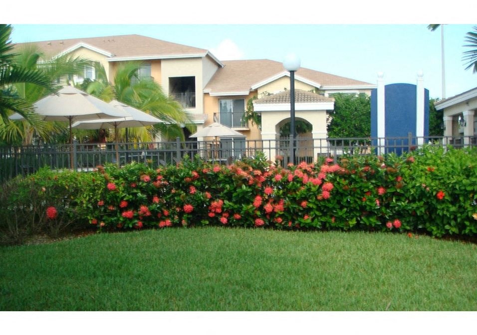 Landscape near pool area Bonita Pointe in Florida City Florida