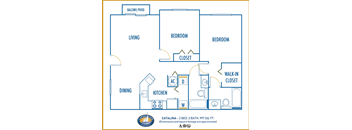 Two bedroom floor plan Captiva Club Miami Florida Apartments