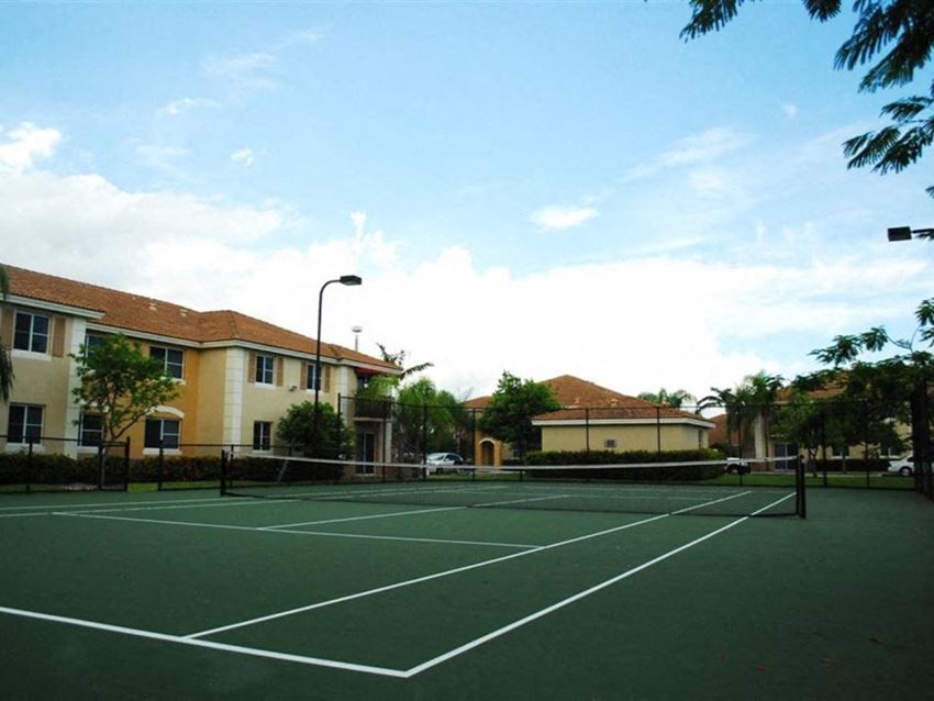 Tennis cours by building Captiva Club Miami Florida Apartments