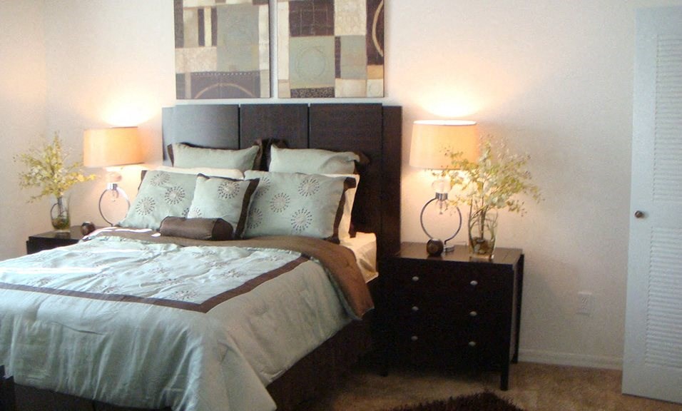 Furnished bedroom Furnished bedroom at Carolina Club Apartments, Daytona Beach, FL