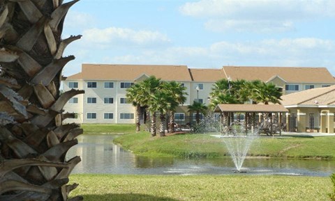 Lake With Fountain View at Clipper Bay, Tampa, Florida