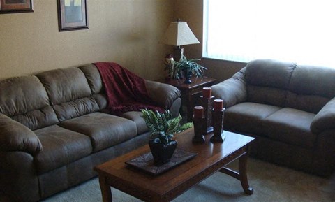 Living room with window at Clipper Bay, Tampa, Florida