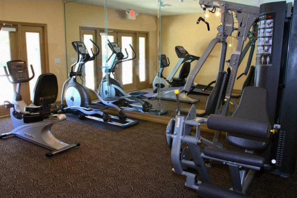 Gym with cardio and weight fitness equipment Gym with cardio and weight fitness equipment at Harbour Cove, Hallandale Beach Florida