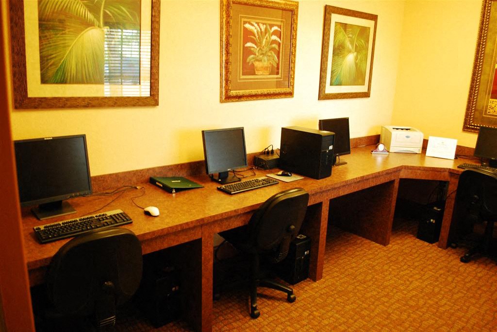Business center with computers at Harbour Cove, Hallandale Beach, 33009