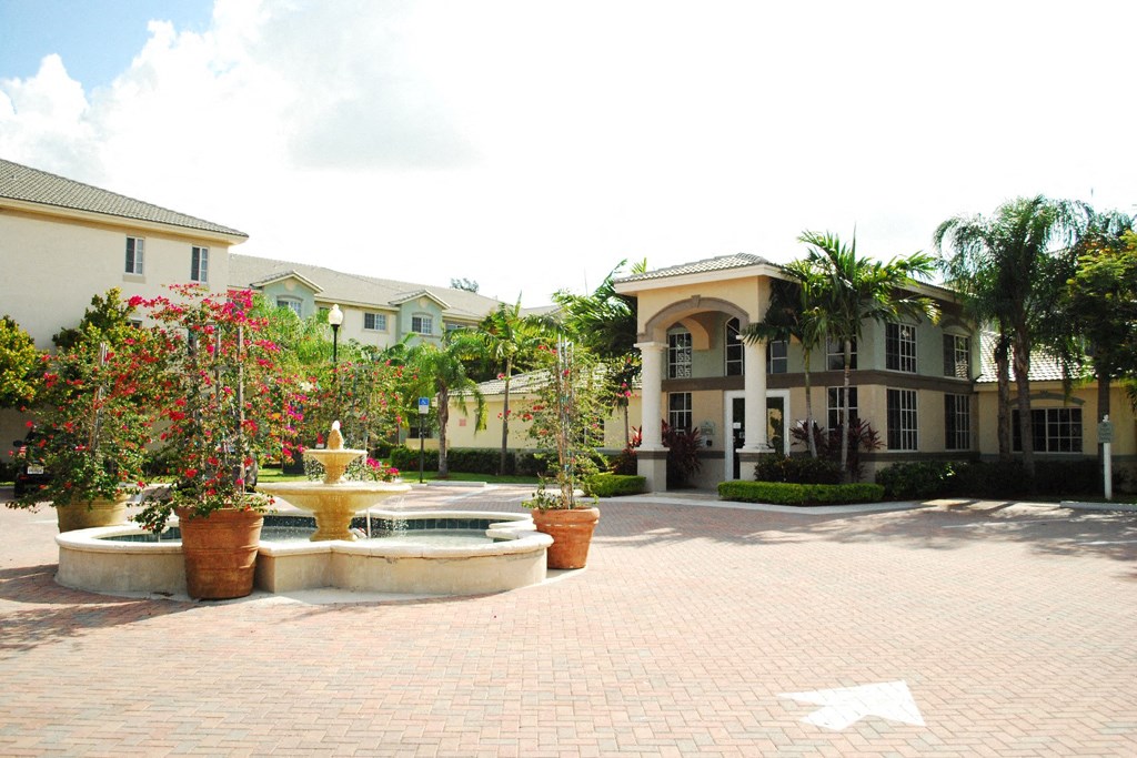Water feature near leasing office at Harbour Cove, Florida