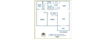 Marbrisa Apartments 2 bedroom 2D floor plan