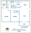 Marbrisa Apartments 2 bedroom 2D floor plan