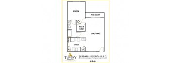 Tuscany Place 1 bedroom 2 D floor plan