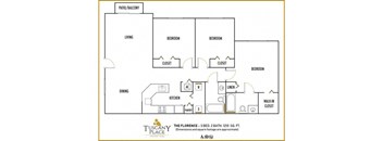Tuscany Place 3 bedroom 2 D floor plan