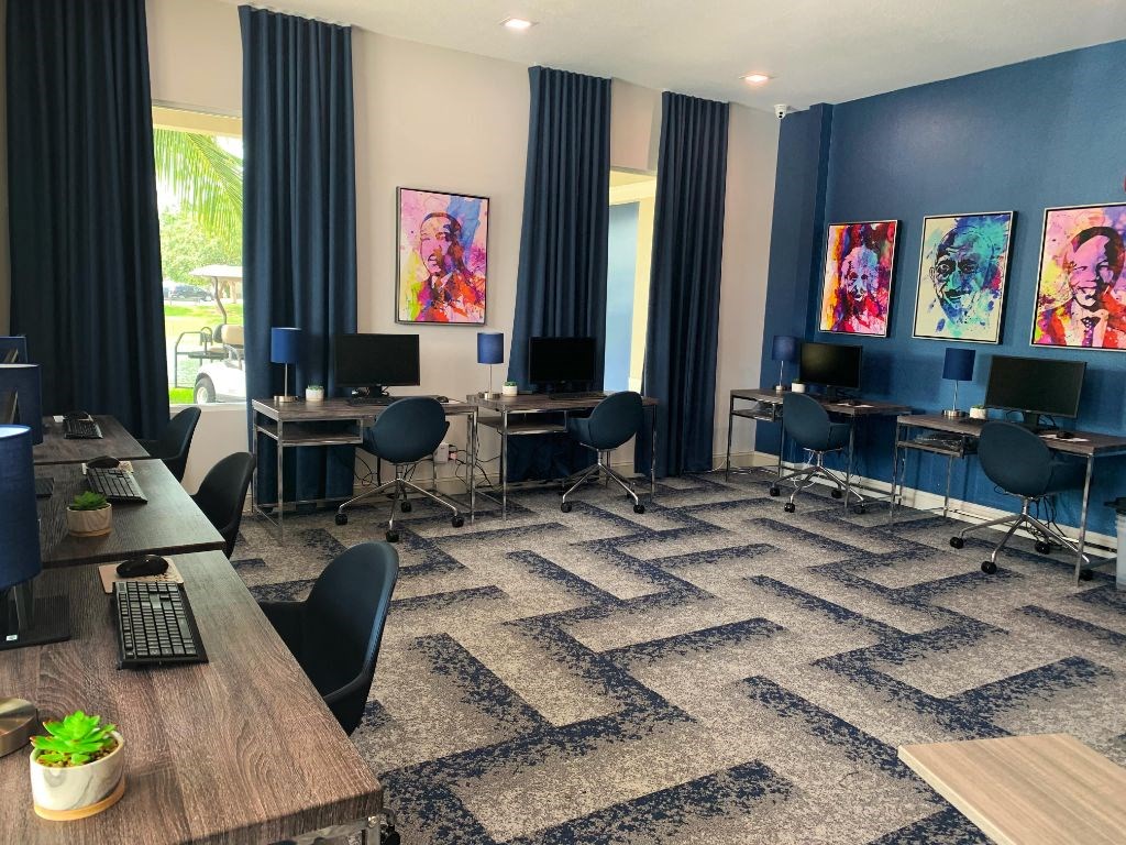 Business center interior at Tuscany Place Apartments, Homestead 