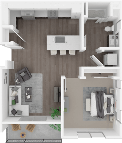 A1 Floor Plan at 38° NORTH, Santa Rosa, CA 95404