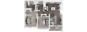 a floor plan of a 1 bedroom apartment