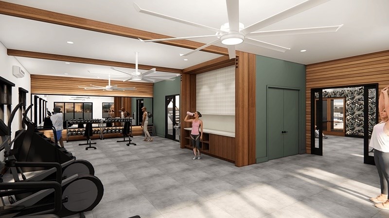 Modern Fitness Center at 38° NORTH, Santa Rosa, California