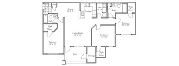 3-Bed-2-Bath Floorplan at ADDISON PLACE, Florida 32536