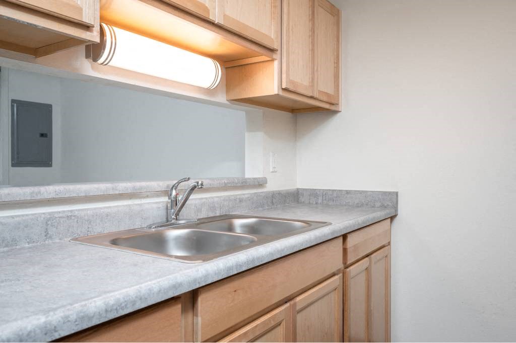 Sink and light at Fort Vancouver Terrace, Vancouver, Washington