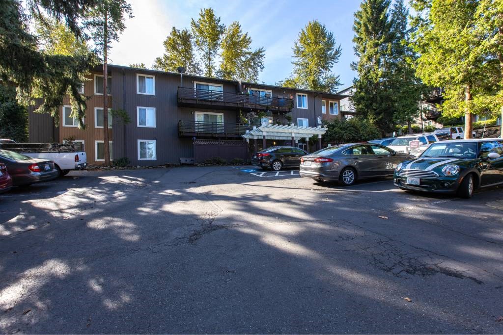 Front of apartment building at Whisperwood, Seattle, Washington