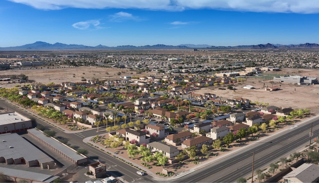 Drone View at The Ranches at Gunsmoke, Maricopa, AZ